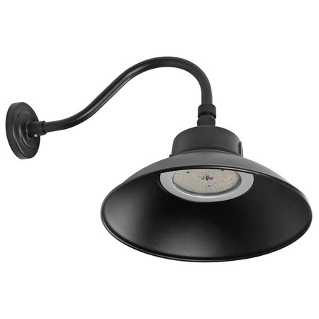 NUVO LED Gooseneck, 30W/40W/50W, CCT Selectable 3K/4K/5K, Black, 120-277V, With Photocell 65/661